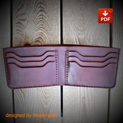BF3 - leather pattern bifold wallet with 5 mm pitch and 4 mm pitch.