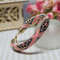 pink bead crochet bracelet