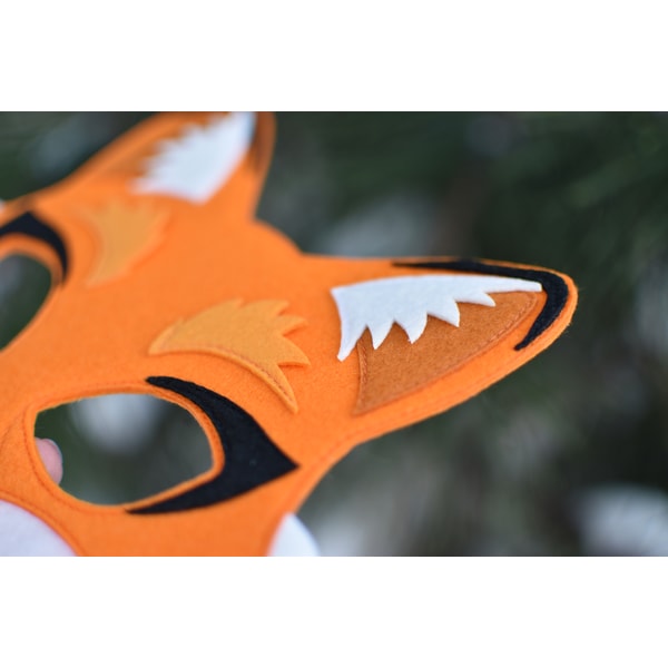 Fox Mask Shape Kids fox mask, animal felt mask, cute fox cosplay costume gi | Inspire ...