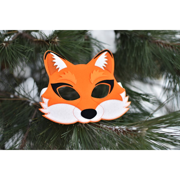 Fox Mask Shape Kids fox mask, animal felt mask, cute fox cosplay costume gi | Inspire ...