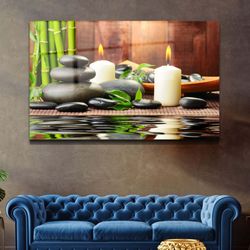 Candle Tempered Glass Wall Art, Wall Decor, Home Decor, Modern Wall Art, Bedroom Poster, Canvas Painting, Panoramic Art