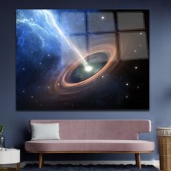 Glass Wall Art, Spectacular Space Wall Art, Abstract Glass Wall Art, Space Wall Art,Entry Way Decor, Space Painting