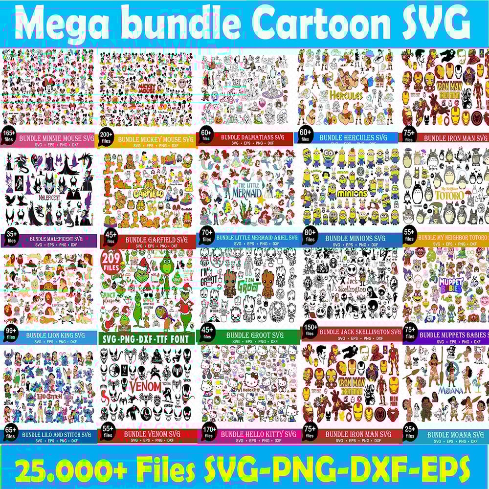 25k Files Cartoon Bundle SVG, Clipart, SVG Bundle, SVG for Tshirts, Looney Tune svg, svg Cartoon Bundle, Vectors svg, Vectors files, Vectors.jpg