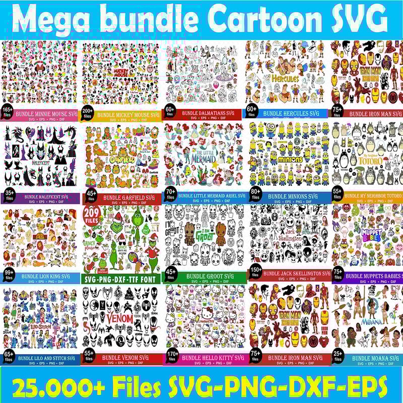 25k Files Cartoon Bundle SVG, Clipart, SVG Bundle, SVG for Tshirts, Looney Tune svg, svg Cartoon Bundle, Vectors svg, Vectors files, Vectors.jpg