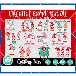 gnome valentines svg, valentines day svg, valentines bundle svg