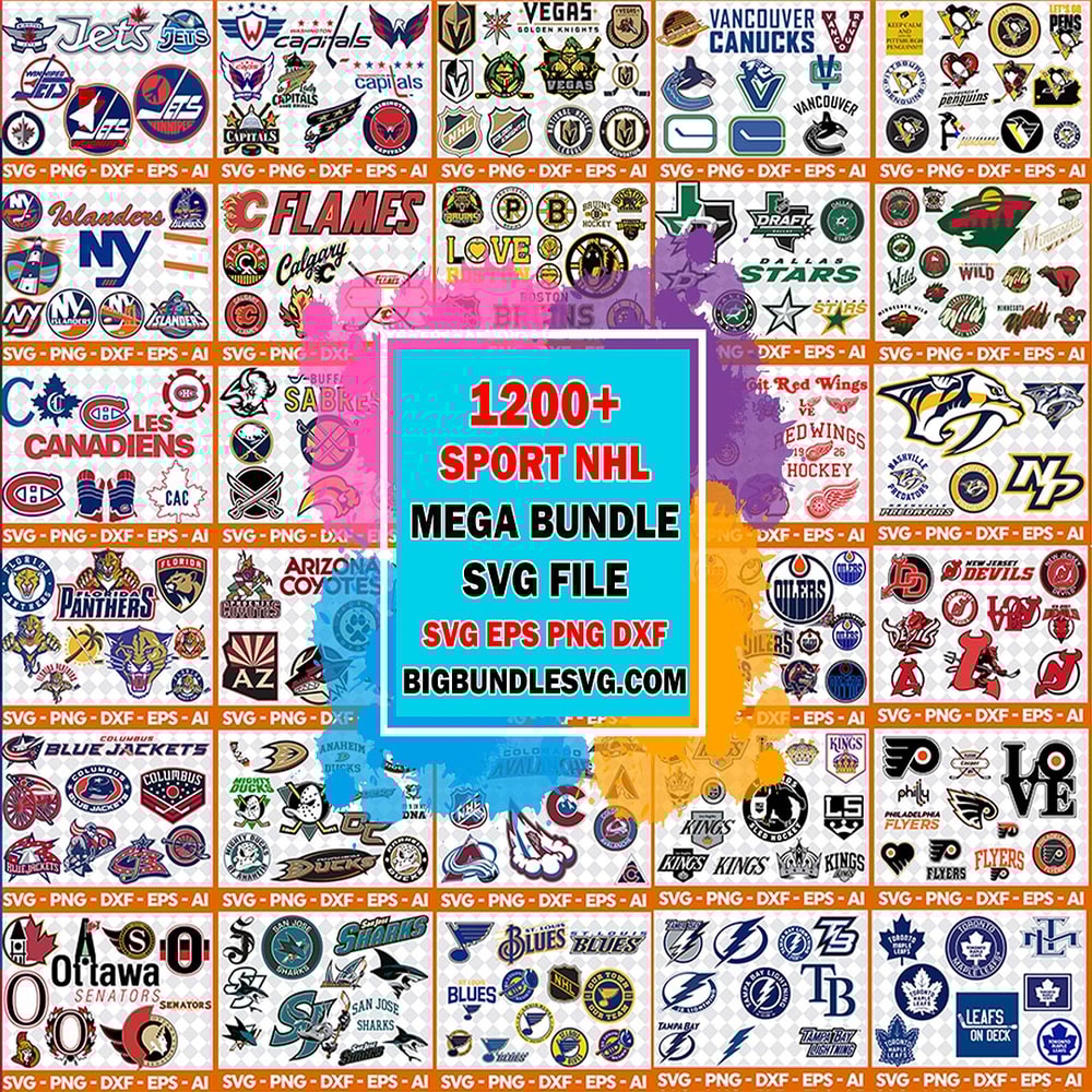 New NHL SVG Bundle 1200 file NHL SVG, EPS, PNG, DXF for Cricut, Silhouette.jpg
