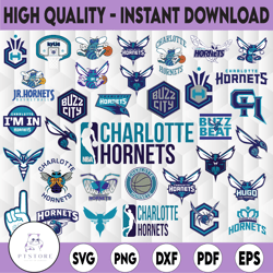 34 files charlotte hornets svg, charlotte svg, basketball logo, basketball svg, nba sports svg
