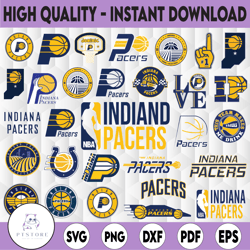 31 files nba indiana pacers, nba teams logo bundle svg, basketball svg, nba sports svg