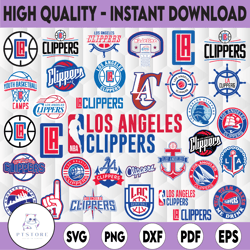 34 files nba los angeles clippers, los angeles svg, nba teams logo bundle svg, basketball svg, nba sports svg