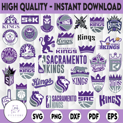 34 files sacramento kings svg, nba teams logo bundle svg, basketball svg, nba sports svg