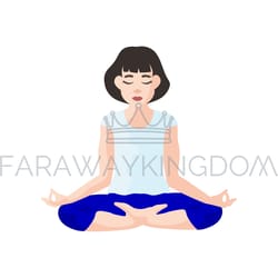 yoga asana woman health care fitness sport vector illustration