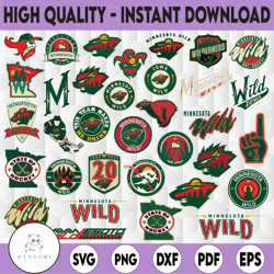 34 files minnesota wild bundle svg, nhl teams logo bundle, nhl svg, nhl sports svg
