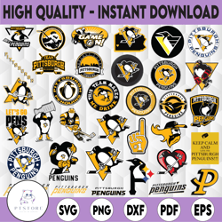 35 files pittsburgh penguins bundle svg, nhl teams logo bundle, nhl svg, nhl sports svg