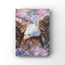 Digital painting "To your star on the wings of the spirit" Print Digital Art Oil painting Canvas
