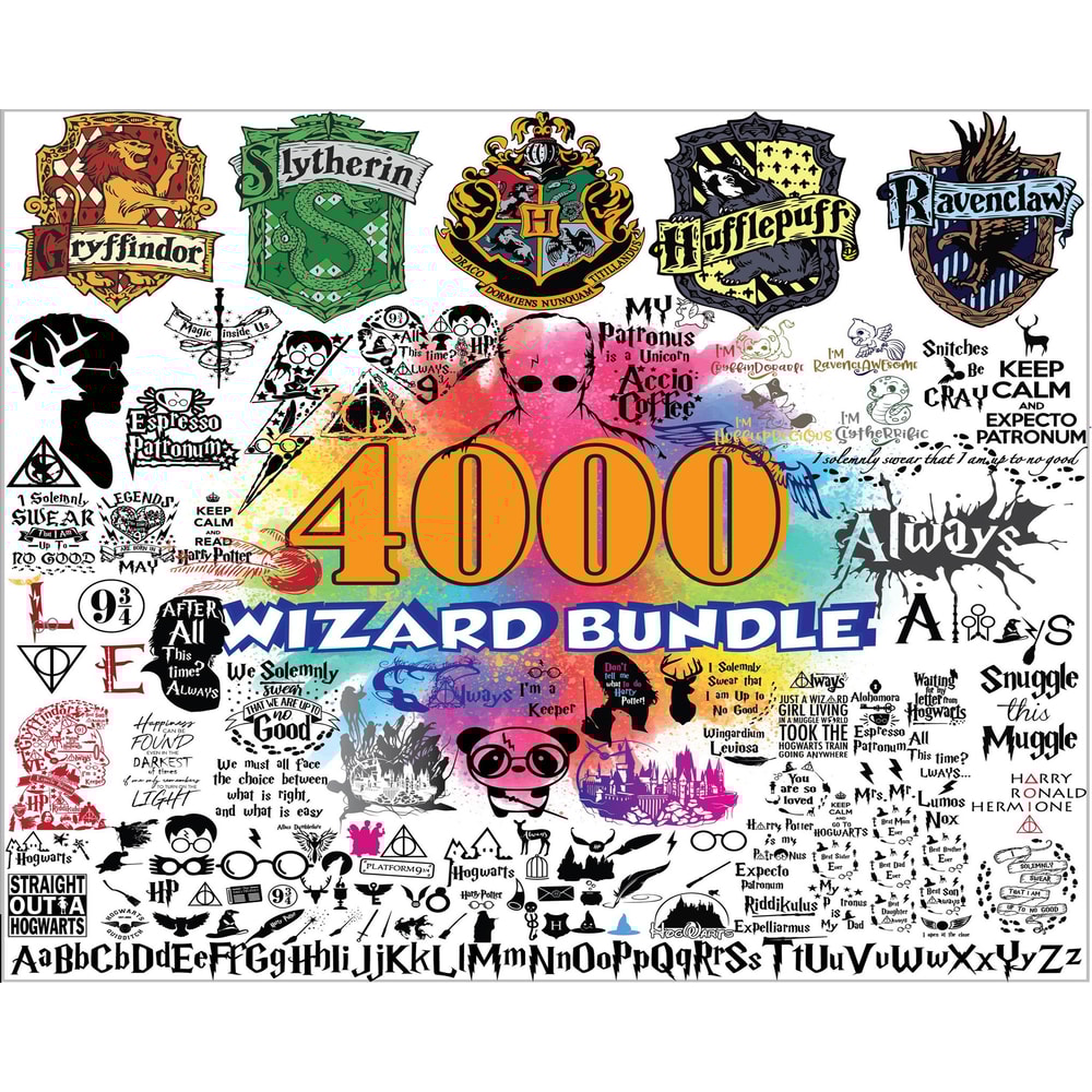4000 Harry Potter Svg School Movie, Svg Files, Svg for Cricut, Svg for Shirts, Png, Instant Download, pdf Files for Cricut, png.jpg