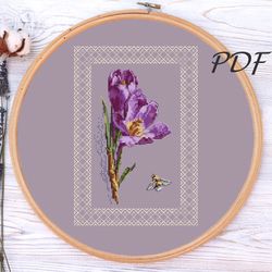 Embroidery file crocuses embroidery file template design for embroidery pdf