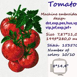tomato photo stitch machine embroidery design