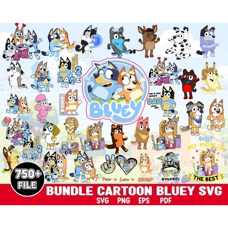 Bluey svg, Bluey vector, bluey alphabeth, bluey cutfile, bluey clipart, bluey bundle.jpg