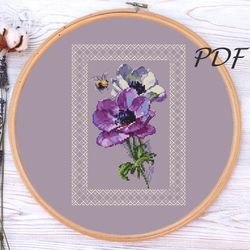 embroidery file anemone - embroidery file template design for embroidery pdf