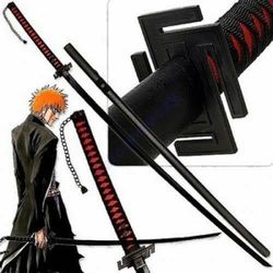 bleach ichigo bankai sword hand forged swords, long swords, handmade sword, handmade tensa zangetsu anime katana sword