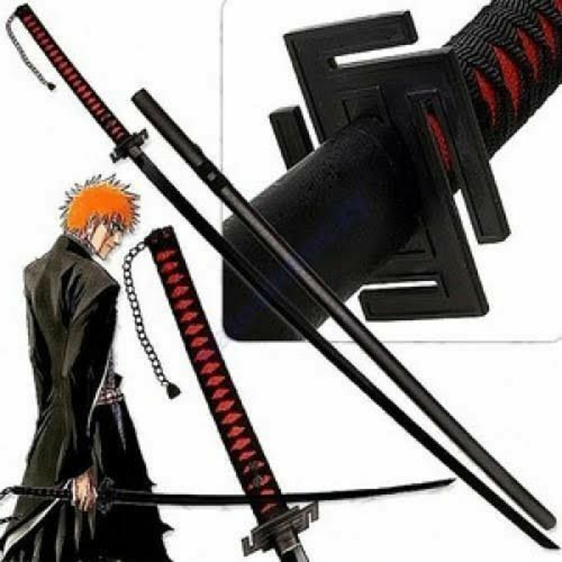 BLEACH ICHIGO BANKAI SWORD Handmade Tensa zangetsu Anime Katana Sword.jpg