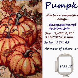 pumpkin photo stitch machine embroidery design