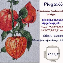 Physalis photo stitch Machine Embroidery Design