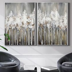 Original abstract painting - Canvas Wall Art -  Picture for Living Room - Decor
