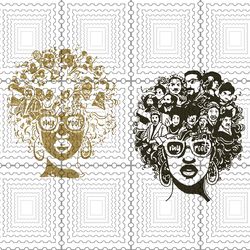 powerful roots black history month i love my roots, black afro-american, black history month svg, afro-american svg, png