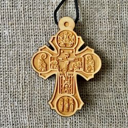 Wooden Cross Made Of Boxwood, No. 31, Leaf-shaped, With A Crucifix, Height 5 Cm | Pectoral Cross undefined |