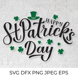 st. patricks day hand lettered svg