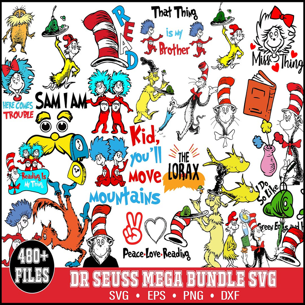 Dr seuss bundle svg, dr seuss svg, dr seuss quotes svg, png, dxf, eps digital file.jpg