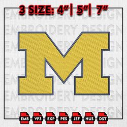 Michigan Wolverines Football Team Embroidery file, NCAAF teams Embroidery, Machine Embroidery Patter Instant Download