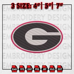Georgia Bulldogs Football Team Embroidery, NCAAF teams Embroidery, Machine Embroidery Patter Instant Download