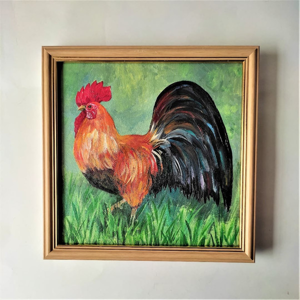 Bird-painting-rooster-art-framed-wall-decor.jpg