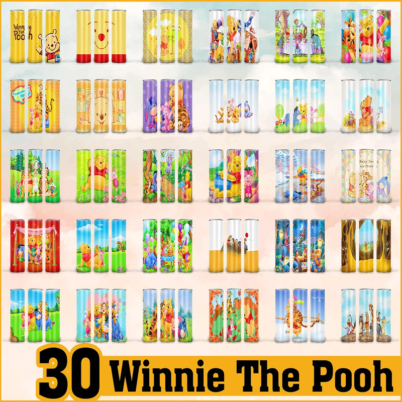 Winnie the Pooh Tumbler, Winnie the Pooh PNG, Tumbler design, Digital download.jpg