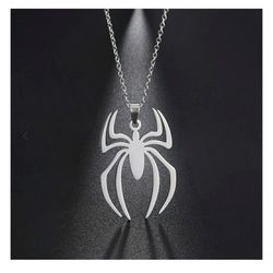 925 Sterling Silver Spider Necklace, Unisex Necklace, Large Spider Pendant, Gift for Him, Gift for Her, Discount, Sale