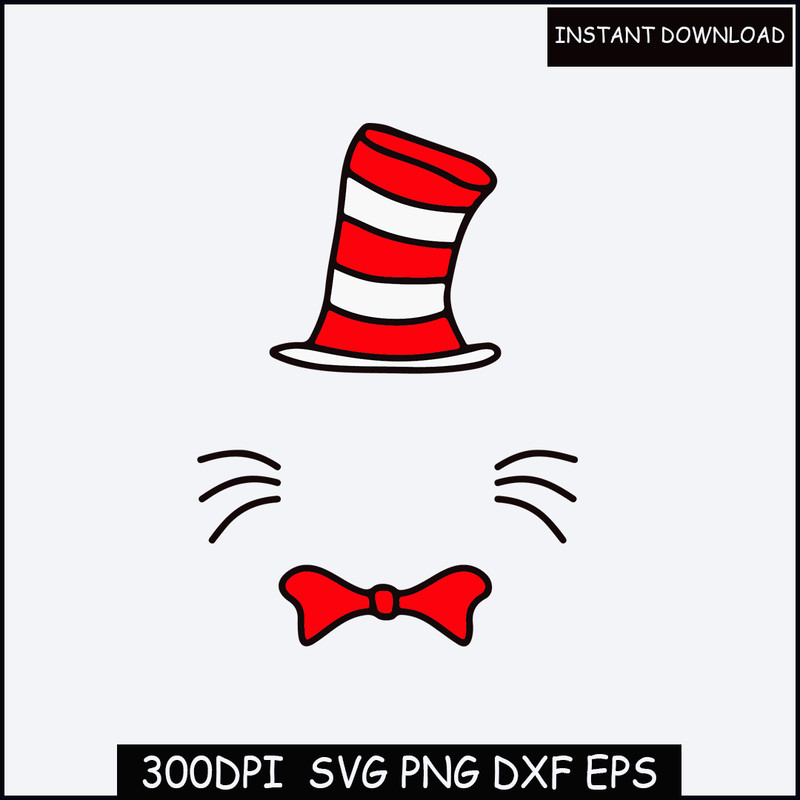 Cat In The Hat SVG,Dr Seuss Svg Bundle, Cat In The Hat SVG, Dr Seuss Hat SVG,Green Eggs And Ham Svg, Dr Seuss for Teachers Svg, Png, Dxf, Silhouette Cut File, I