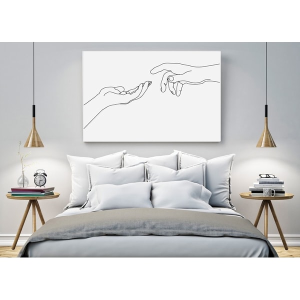 Hands Line Drawing Minimal Line Art Gesture Hands Horizontal | Inspire ...