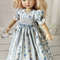 Blue and white and floral stripes ruched smocked dress.jpg
