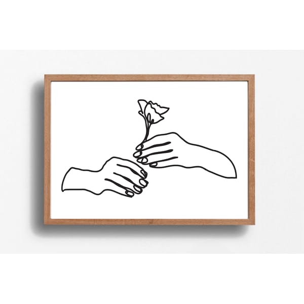 Hand Rint Line Drawing Hands Print Hands Line Drawing Minimal Line Art Digital Prin - Inspire ...