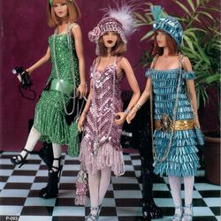 Digital | Knitted Dress for 11-1/2" Dolls | Crochet pattern for a vintage Barbie dress | Toys for Girls | PDF Template
