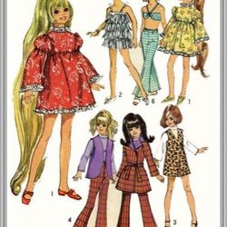 Digital - Vintage Simplicity 8519 Dolls 17-1/2" Sewing Pattern - Wardrobe Clothes for Dolls 17-1/2" - PDF