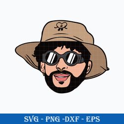 bad bunny face svg, bad bunny svg, bunny cut files