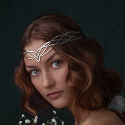 Fantasy diadem jewelry Tiara Elven Crown bridal hair vine Wedding Headpiece bridal headband fantasy fairy Tiara Rosina