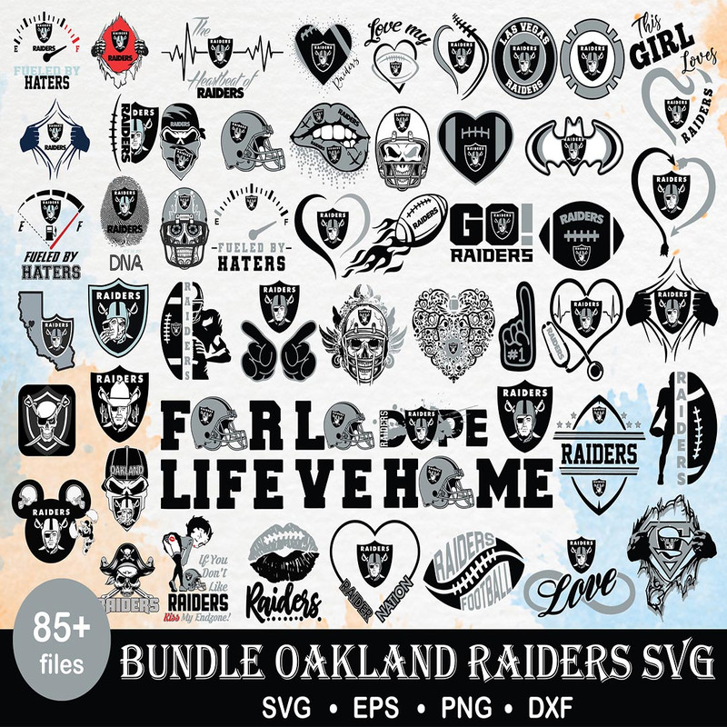 85 Las Vegas Raiders bundle svg, Raiders bundle svg, Nfl svg, png, dxf, eps digital file.jpg