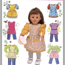 Digital - Vintage Simplicity 2761 Dolls 18" Sewing Pattern - Wardrobe Clothes for Dolls 18" - Vintage 1980s - PDF