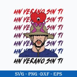 un verano sin ti svg, bad bunny svg, heart bunny sublimation designs