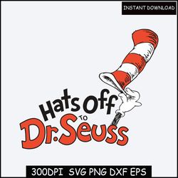 cat in the hat svg, svg, dxf, cricut, silhouette cut file, instant download