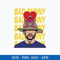 bad bunny heart un verano sin ti svg, bad bunny clipart